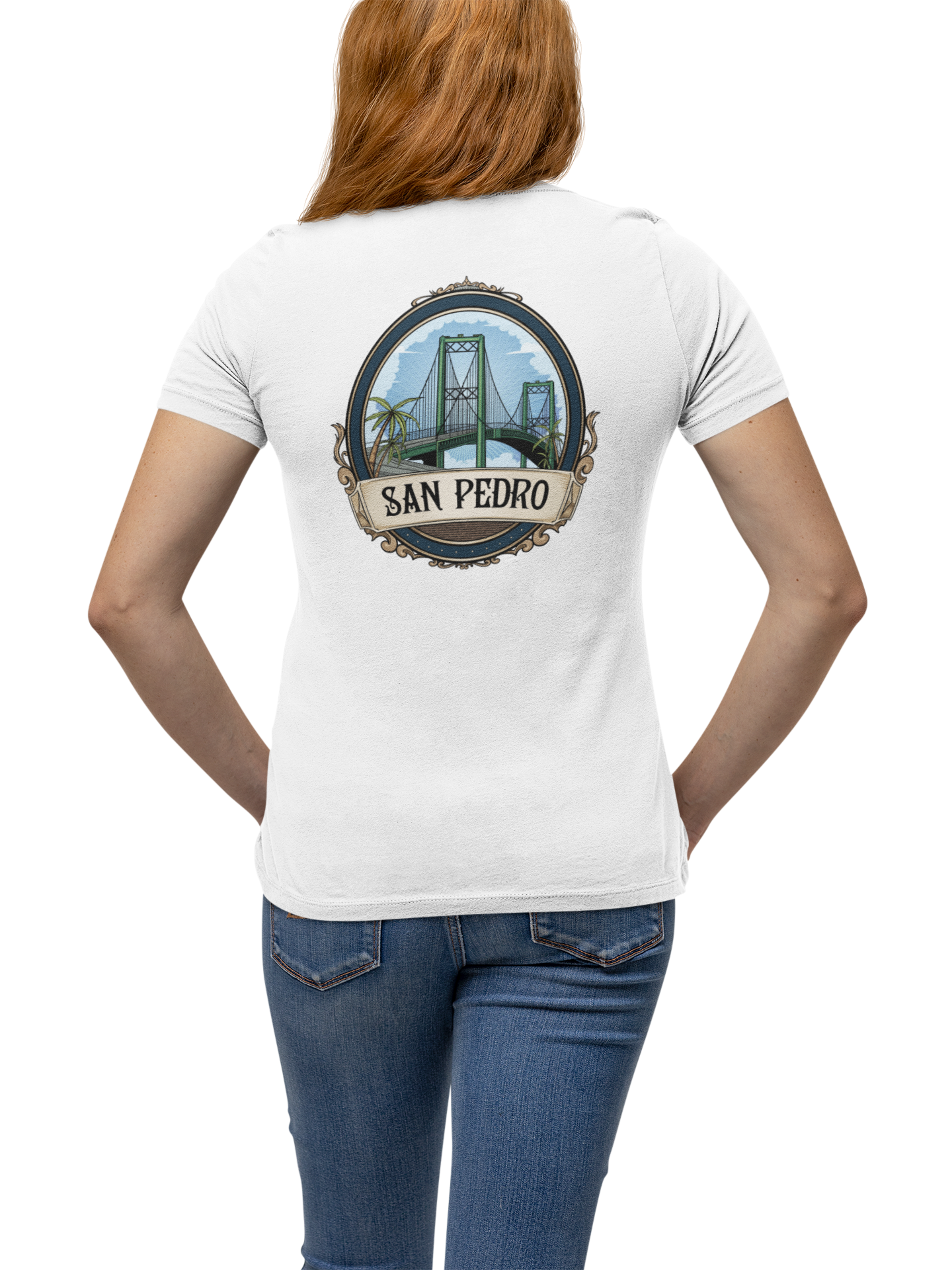 Vincent Thomas Woman's V Neck (White)